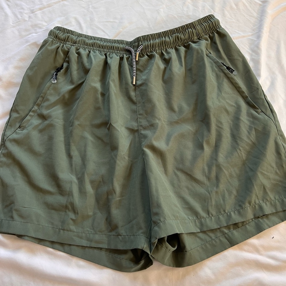 Olive Green Men's Athletic Shorts